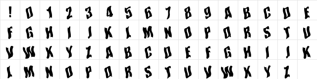 SomewhereInSpace Regular  glyph index