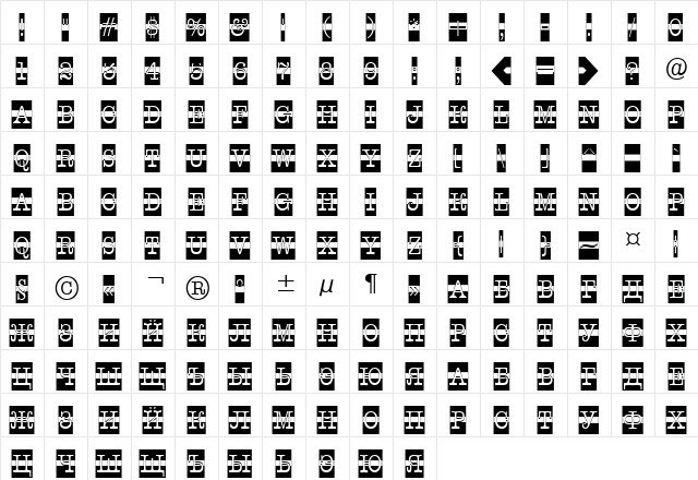 a_OldTyperCmDcWStr Regular  glyph index