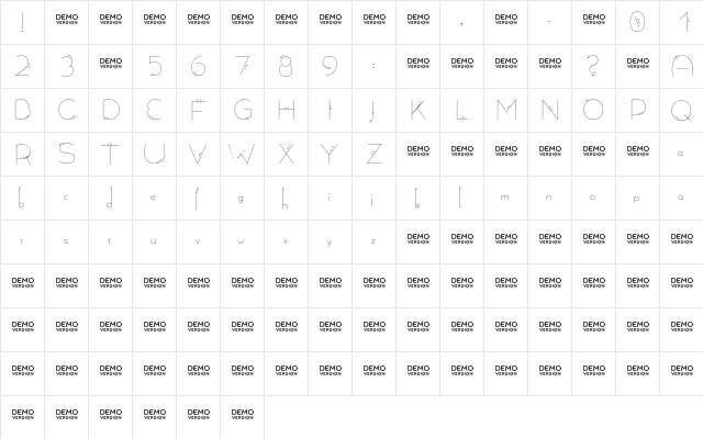 Allioideae-Demo Dot  glyph index