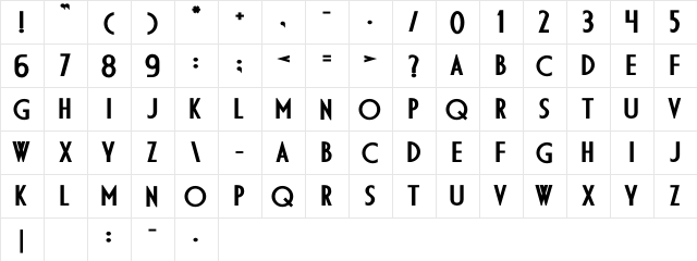DS DiplomaC Bold  glyph index