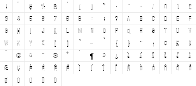 Carplate MN Regular  glyph index