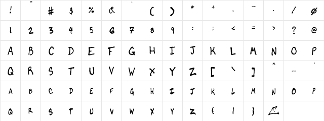 Reviiser Regular  glyph index