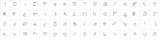 FENCING Regular  glyph index