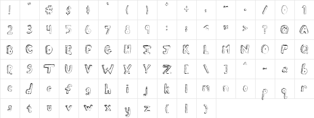 Fh_Scribble Regular  glyph index