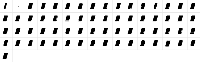 Oh Mega Sigh Regular  glyph index