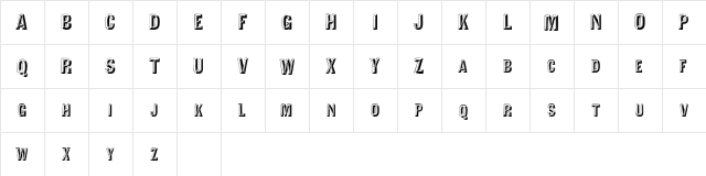 ValdivaFacetsSCapsSSK Regular  glyph index