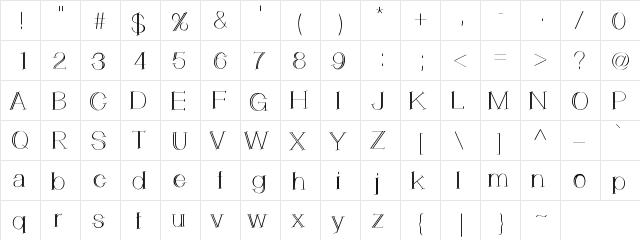LemonCookie Medium  glyph index