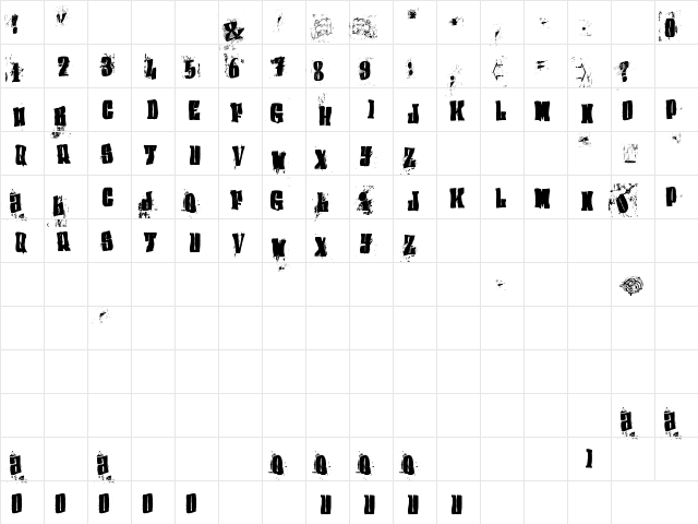 (el&font BLOCK) Regular  glyph index