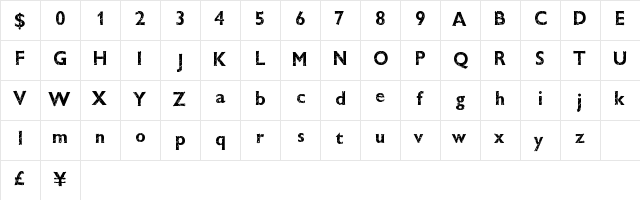 WindowCrash Regular  glyph index