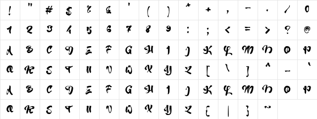 a Aihao Regular  glyph index