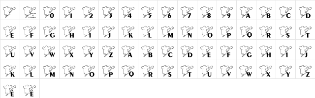 LCR Chef Tools Regular  glyph index