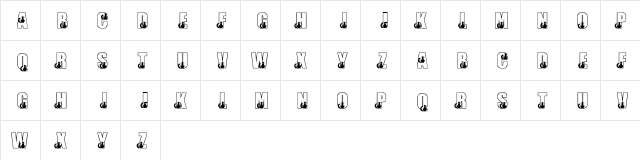 KR Black Kat Regular  glyph index