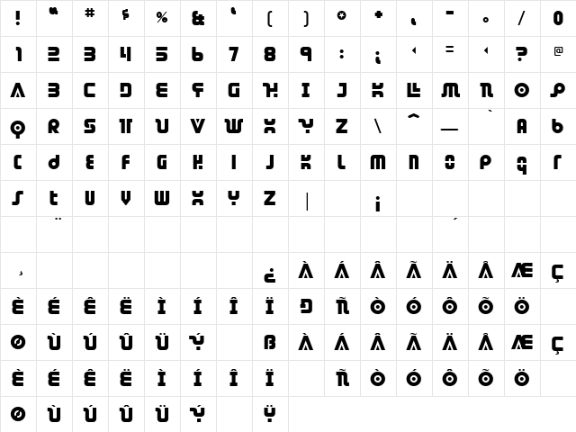 Dendritic Voltage Regular  glyph index