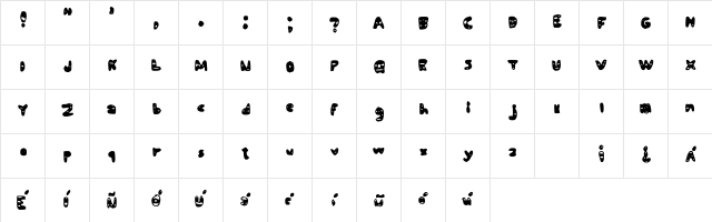 Cone Regular  glyph index