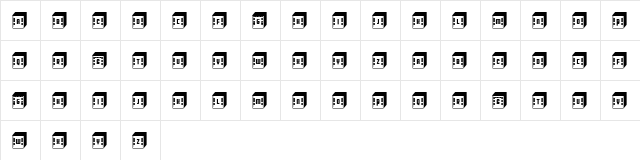 Calf Negative Regular  glyph index