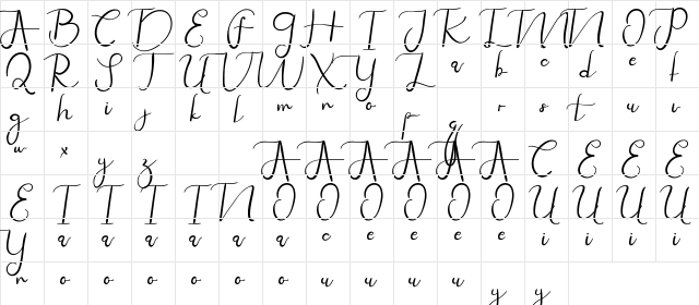 Canvashead Demo Regular  glyph index