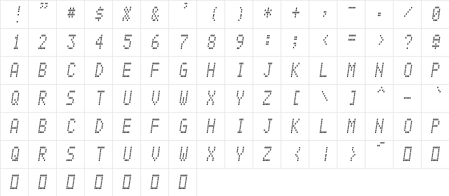Alpine 7558M Normal  glyph index