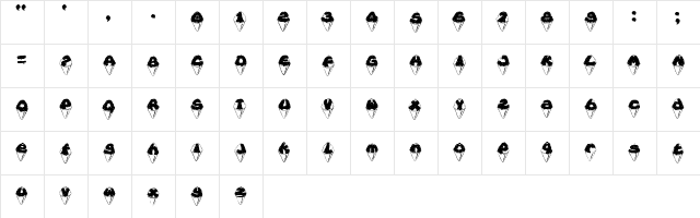 SLURP SLURP Regular  glyph index