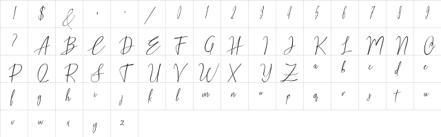 Santiago bba key  glyph index