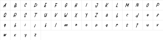Catars FREE Regular  glyph index