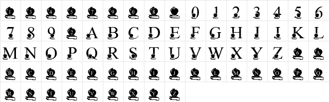 LMS Back To School Regular  glyph index