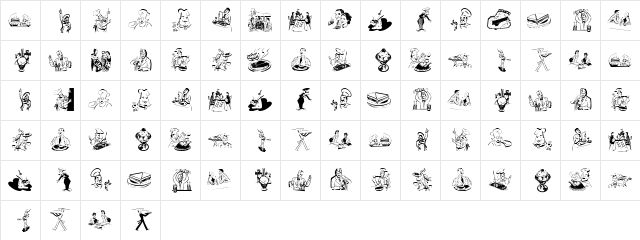 BonFood Regular  glyph index