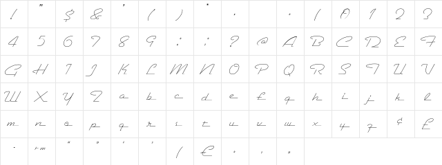 Belair-Light Light  glyph index