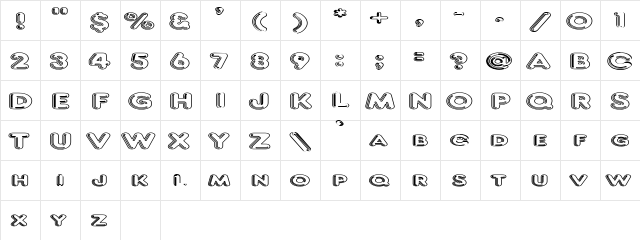 Frankfurt Large Hollow Regular  glyph index