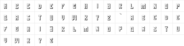 Pasatona Shadow Regular  glyph index