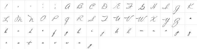 Volstead Regular  glyph index