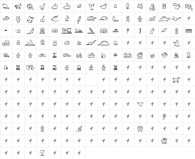 LoKinderDingsbums Rechts  glyph index