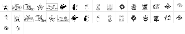 KR Christmas 2002 Dings 5 Regular  glyph index