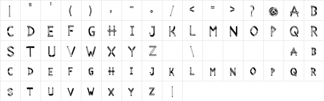 Desiderata Regular  glyph index