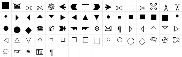 AbacusThreeSSK Regular  glyph index