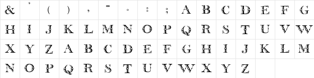 31 Regular  glyph index