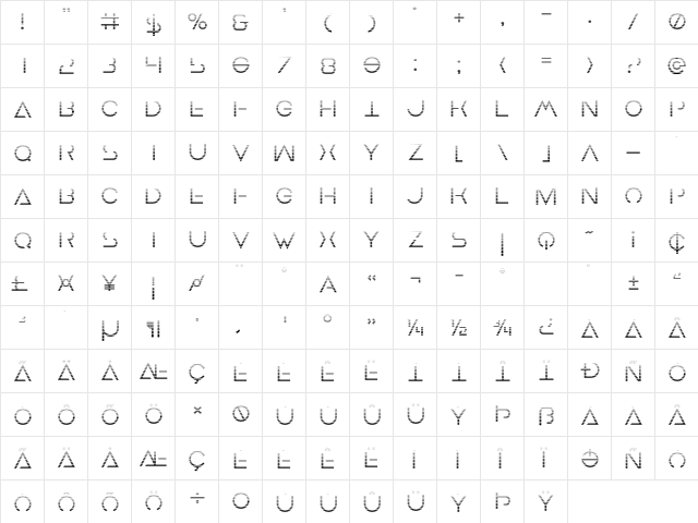 Earth Orbiter Gradient Regular  glyph index
