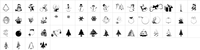 WM-Christmas3 Regular  glyph index