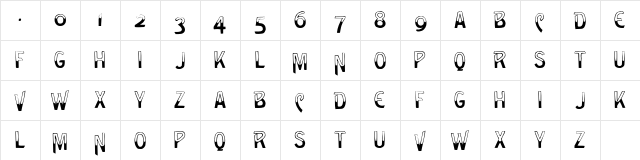 GreenCaps Regular  glyph index