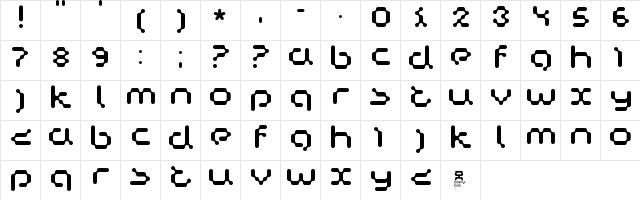 Copycat Regular  glyph index