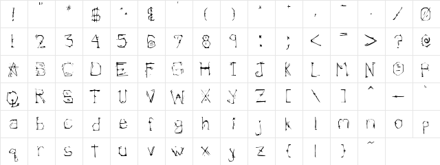 Morlandic Regular  glyph index