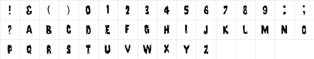 Karloff Regular  glyph index