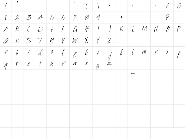 Baby Bowser Regular  glyph index