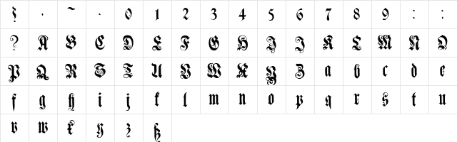 Genzsch Et Heyse Regular  glyph index