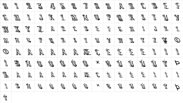 FZ WARPED 13 LEFTY Normal  glyph index