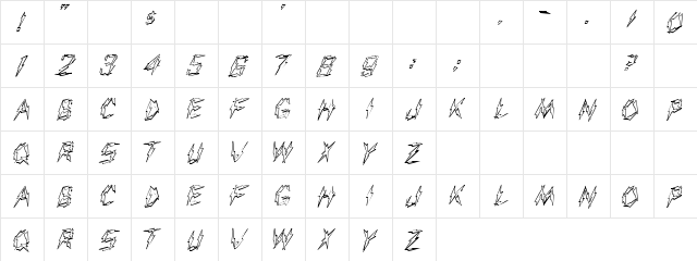 FZ UNIQUE 19 HOLLOW Normal  glyph index