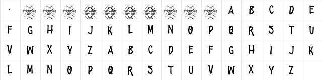 ZOMBIES STATION Regular  glyph index