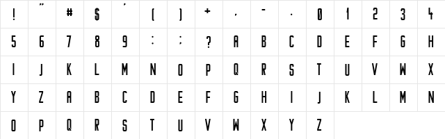 Around Regular  glyph index