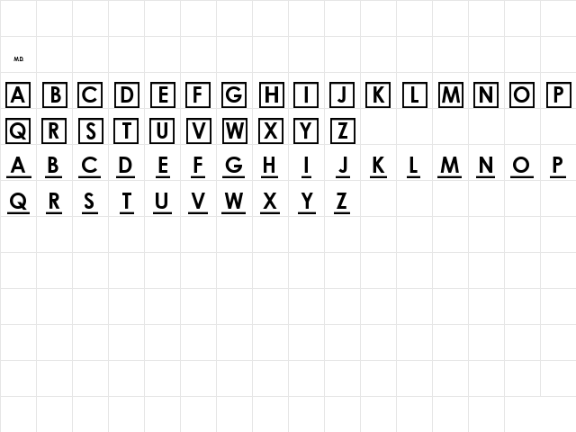 House M.D. Regular  glyph index