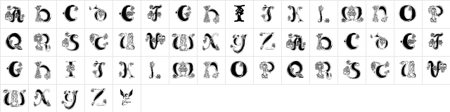 Celtic Knot Regular  glyph index