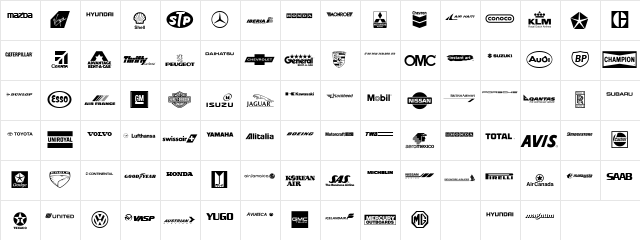 Transport Regular  glyph index